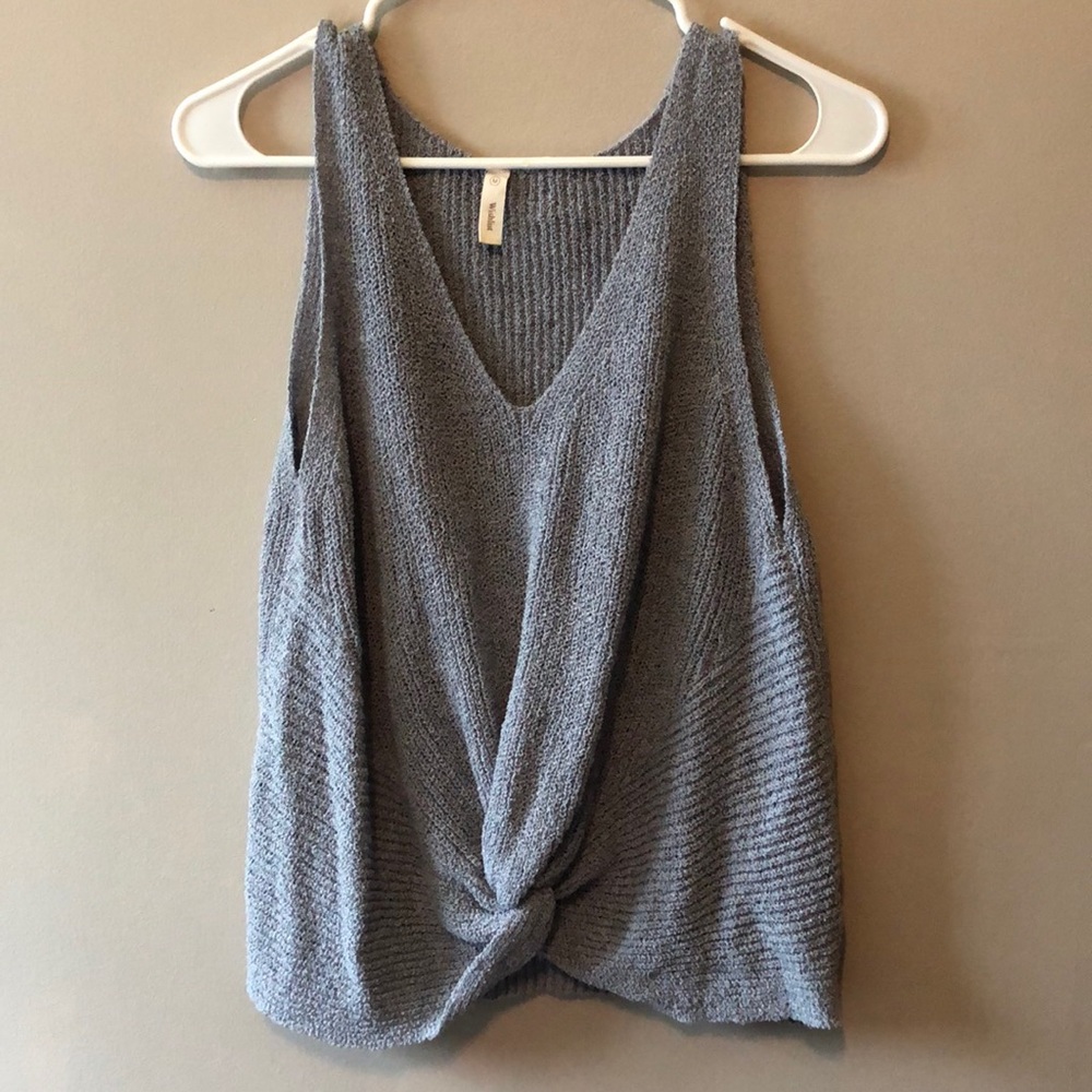 Knit knot tank top